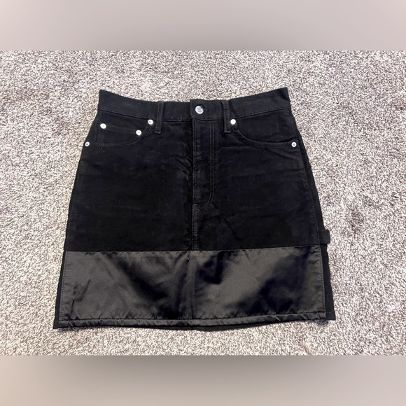HELMUT LANG Femme Utility Denim Miniskirt Black size 27 NWT - Picture 3 of 15